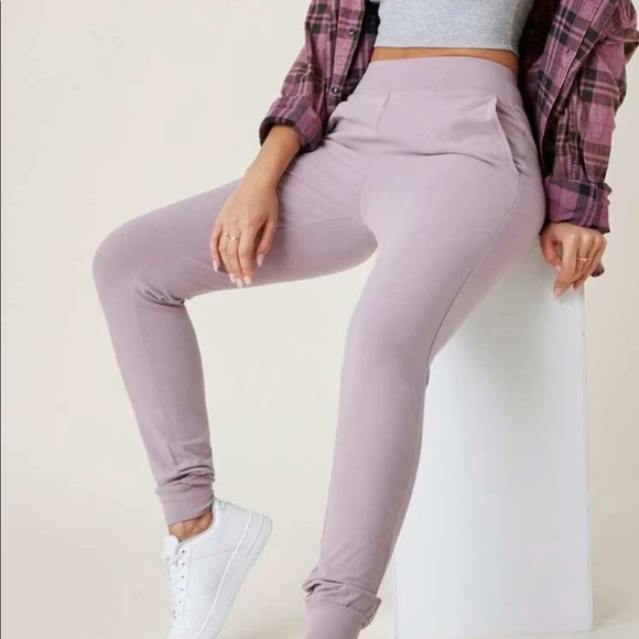 Pants - Joggers Liliac purple wide waistband
